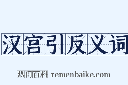 汉宫引反义词是什么意思的图片
